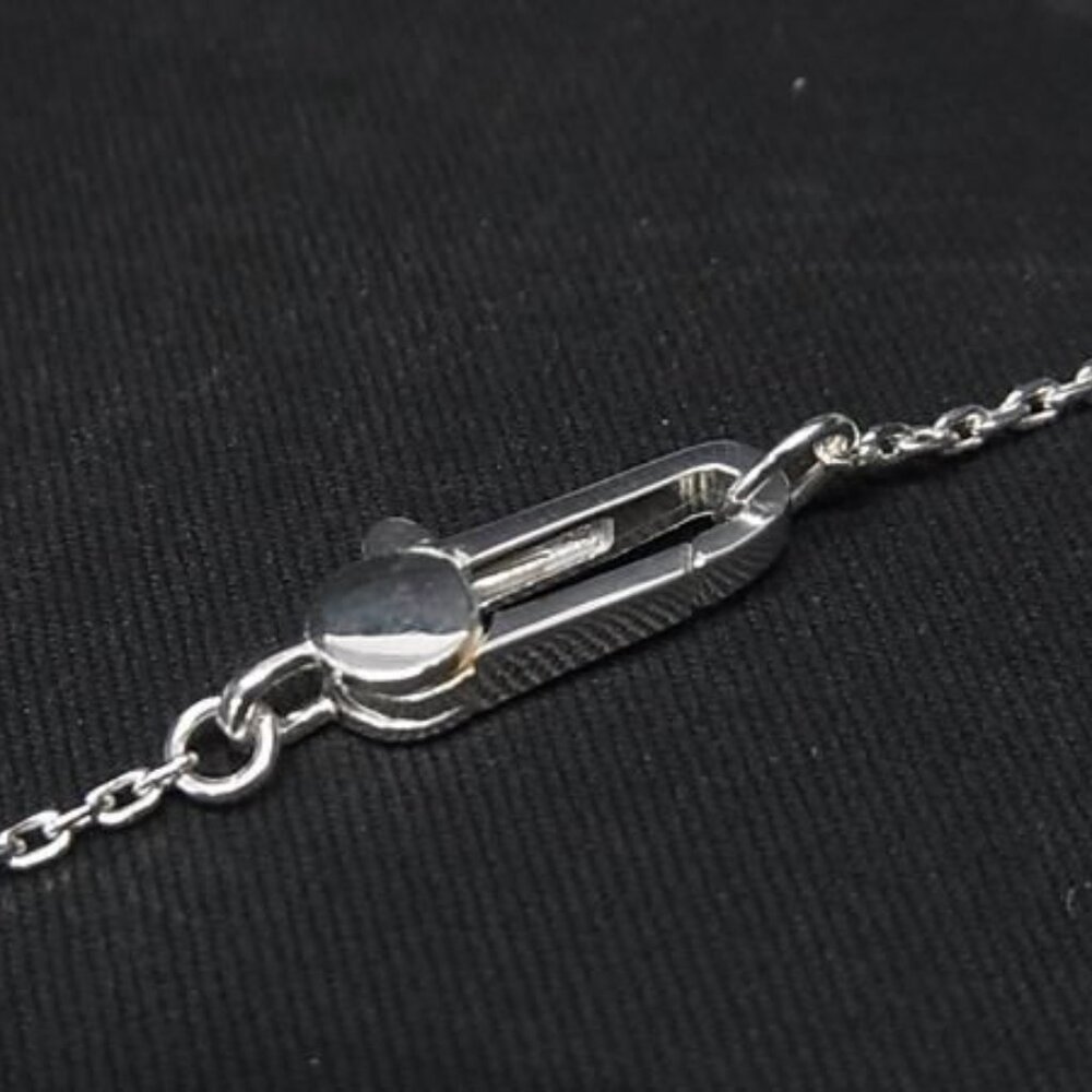 Gucci SV 925 Heart Necklace Pendant Accessory Silver Cc0457 - Picture 3 of 3